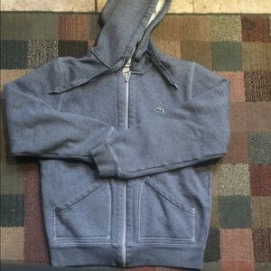 Lacoste Men's Blue Full-Zip Hoodie Sweatshirt